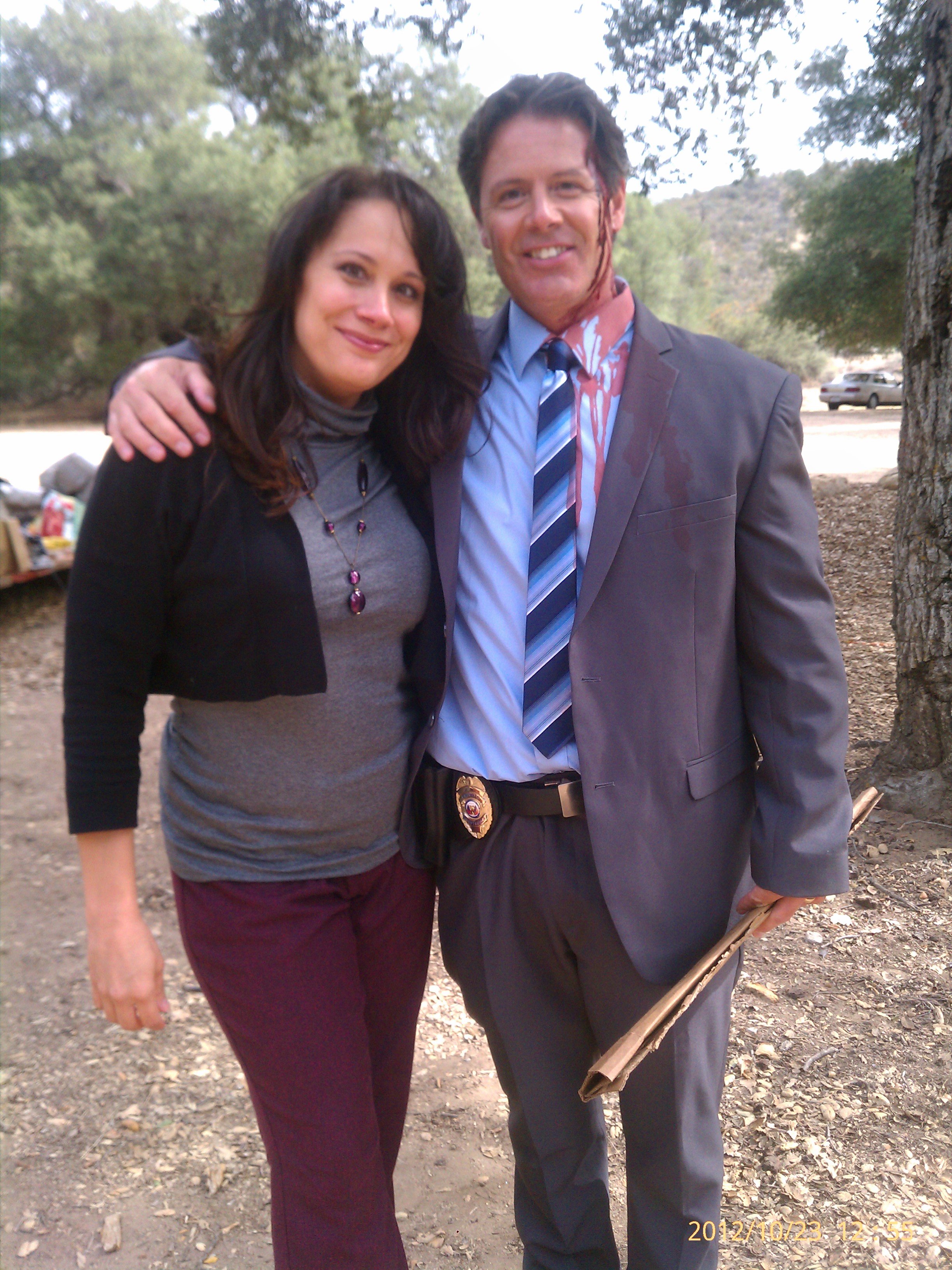On the set of Ditch Day Massacre with Greg Depetro.