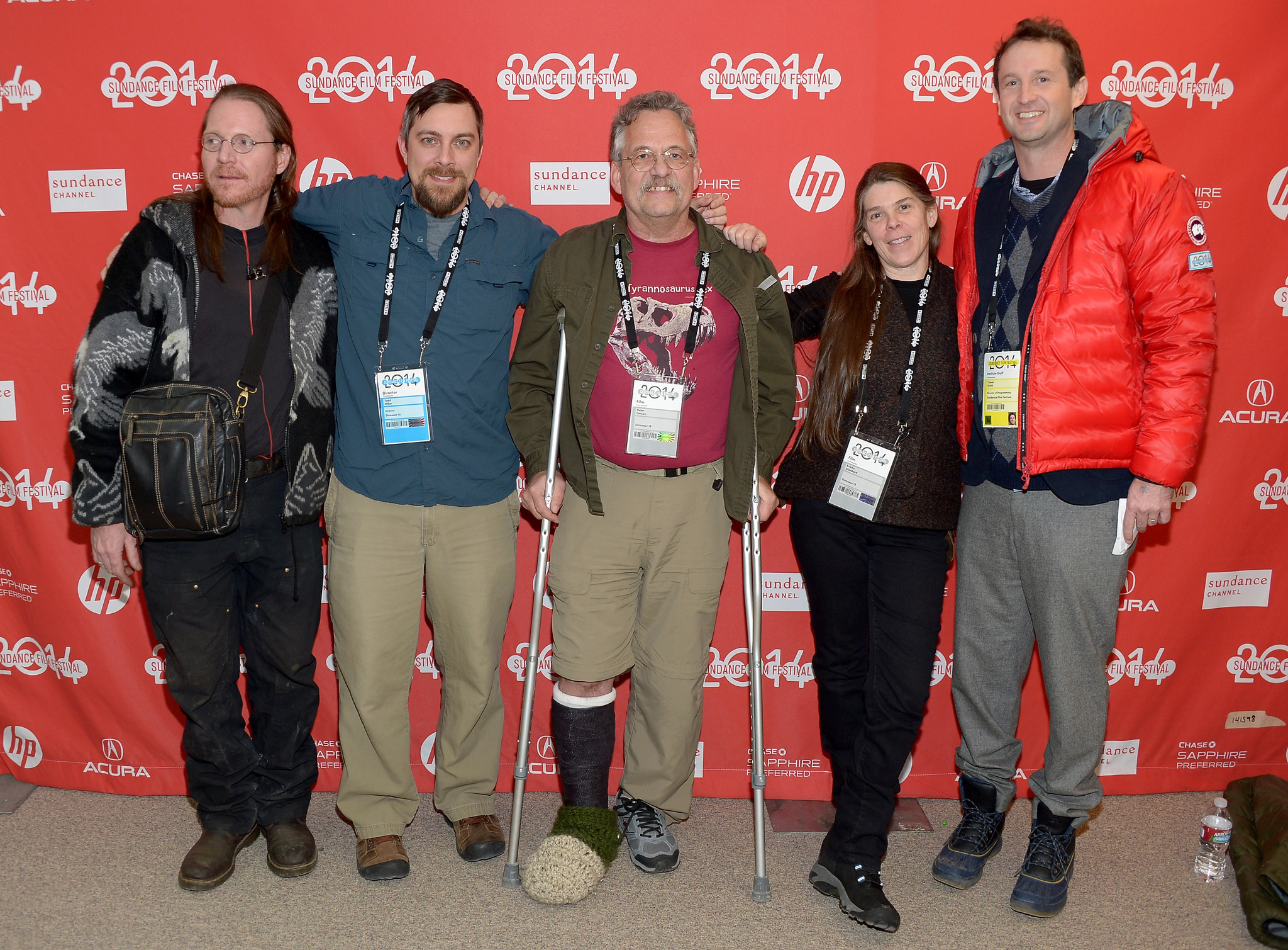 Trevor Groth, Todd Douglas Miller, Peter L. Larson and Kristin Donnan at event of Dinosaur 13 (2014)