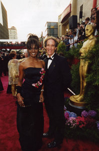 Oscars arrivals. Conchita Leeflang and Jon Bloom(Governor of the Academy)