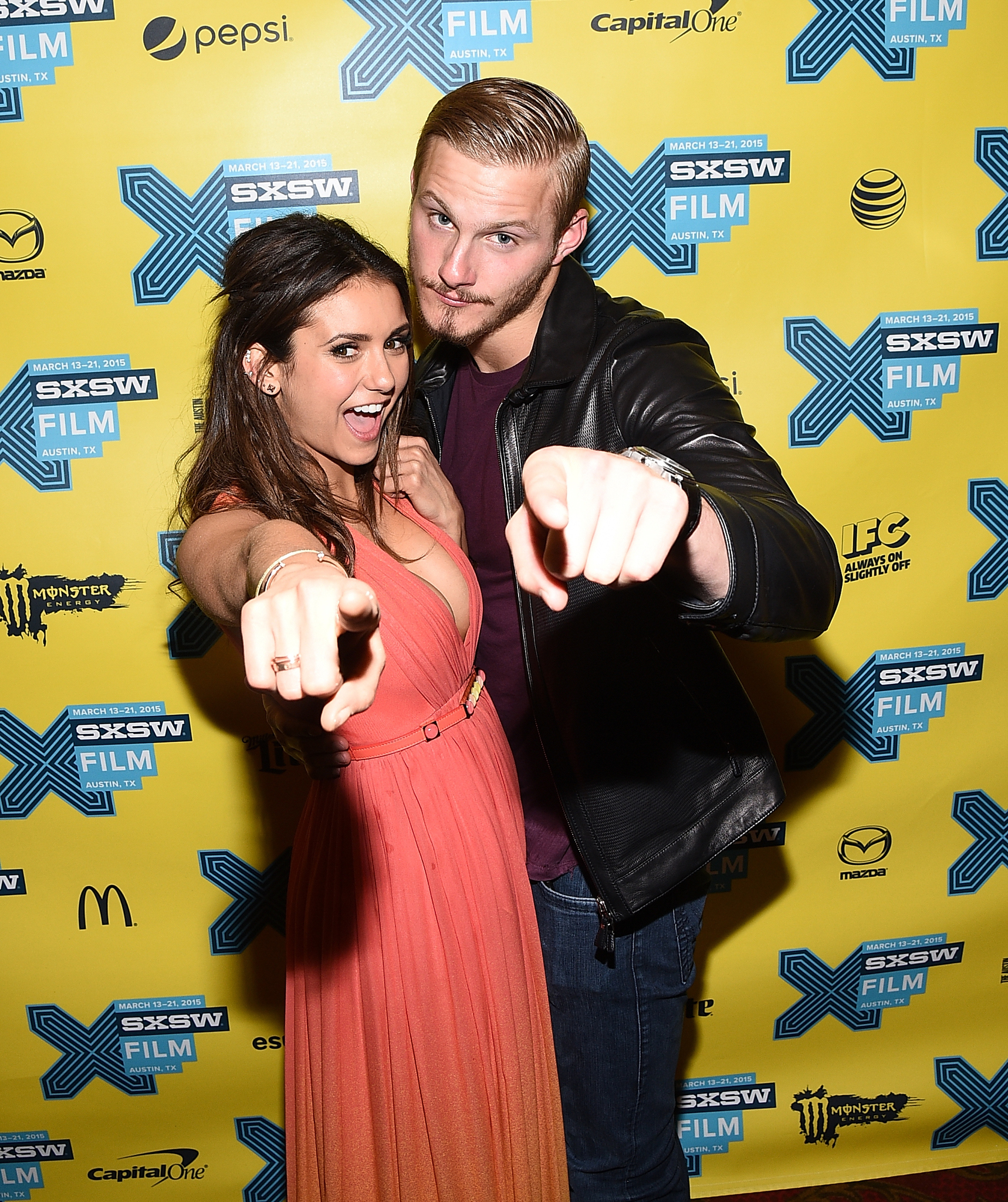 Alexander Ludwig and Nina Dobrev at event of The Final Girls (2015)