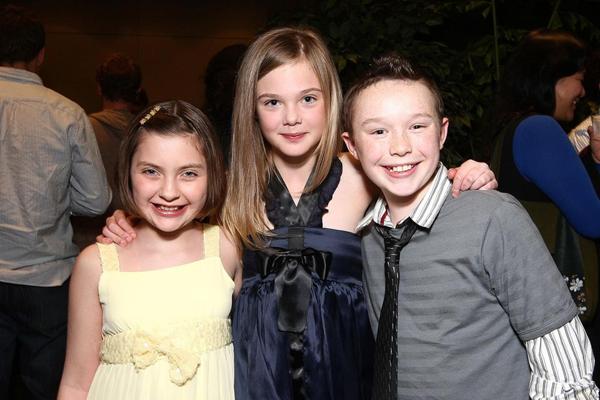 Mackenzie Milone, Elle Fanning and Ian Colletti at Los Angeles Premiere of Pheobe in Wonderland