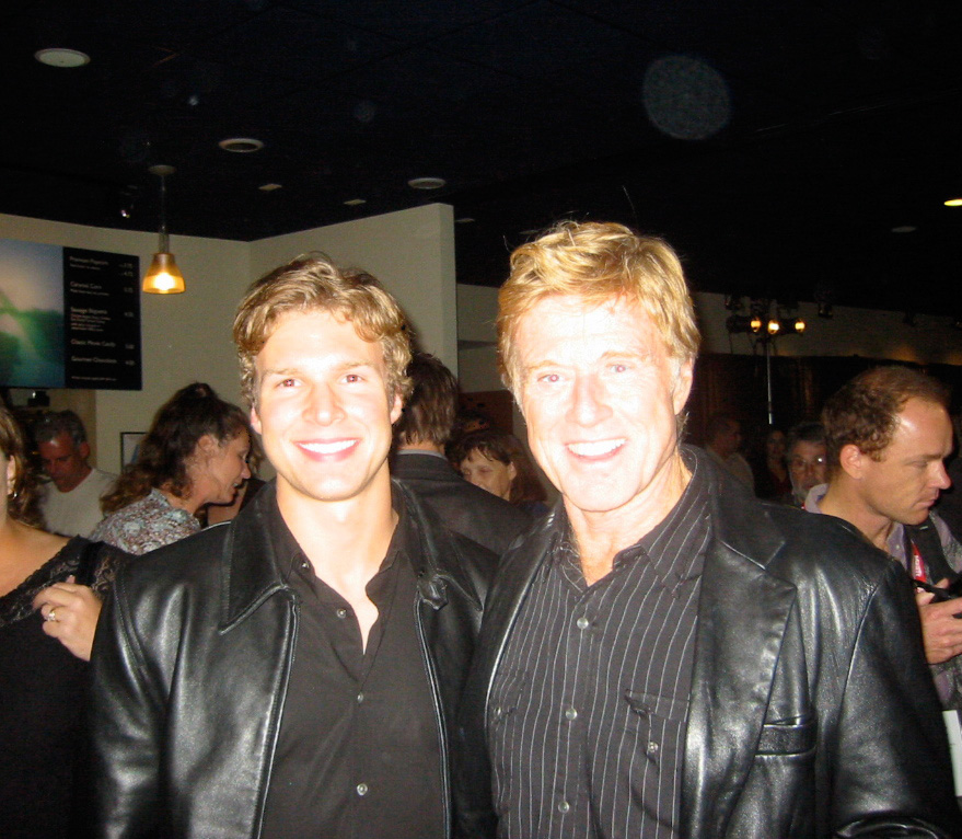 Robert Redford and Rich Montague at the screening of 