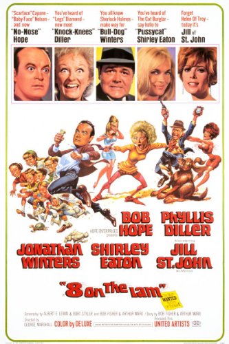 Bob Hope, Jill St. John, Jonathan Winters, Phyllis Diller and Shirley Eaton in Eight on the Lam (1967)