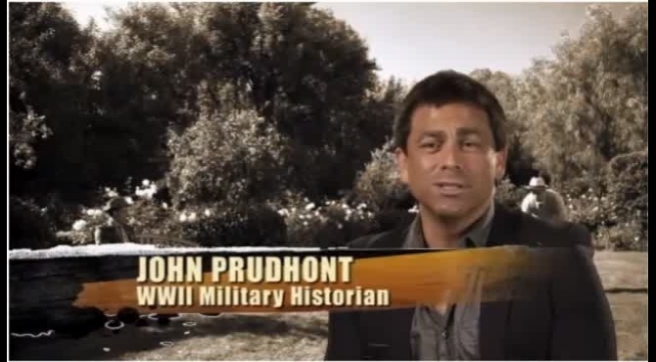 John Prudhont as the Military History Expert for the episode 