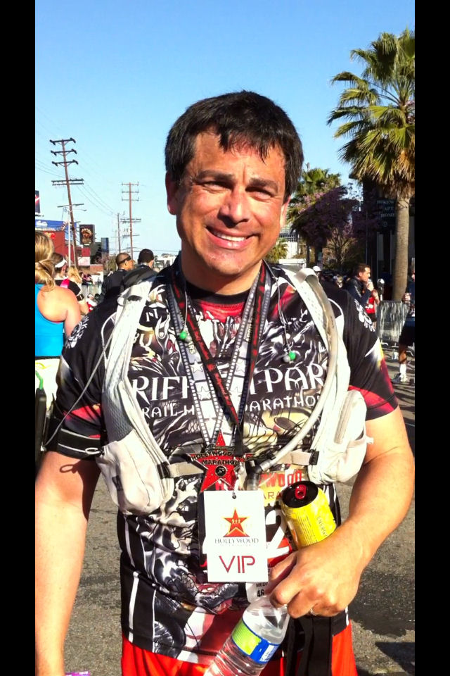 John Prudhont after finishing the Innagural Hollywood Half Marathon in 2012.