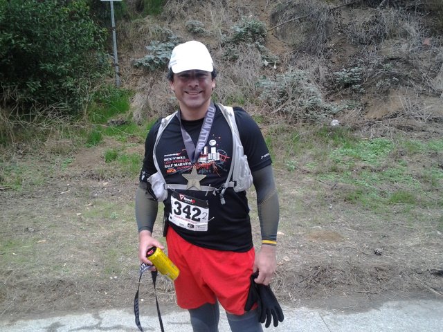 John Prudhont after completing the Griffith Park Trail 1/2 Marathon in 2011