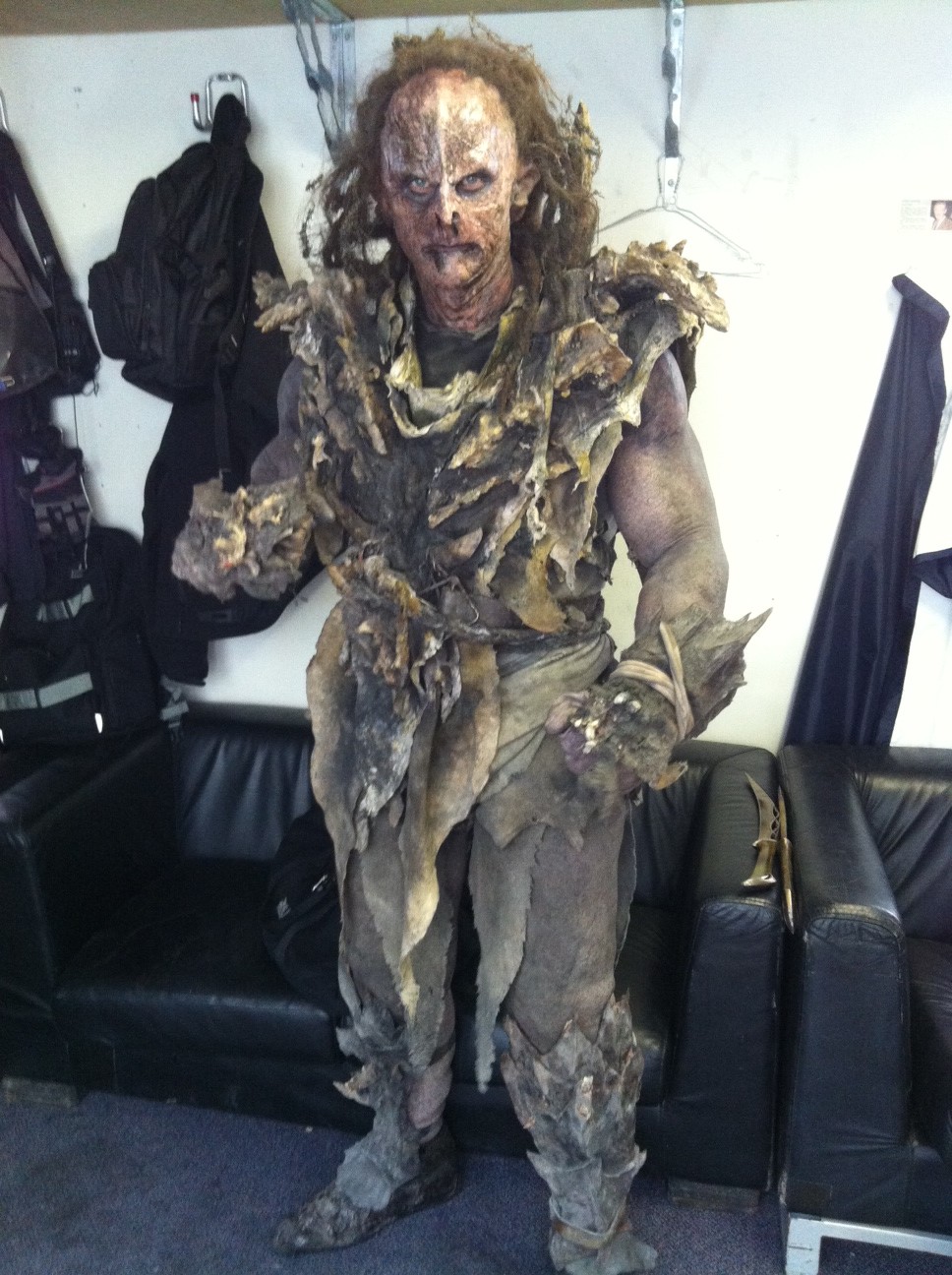 Full face prosthetics as an Orc on The Hobbit