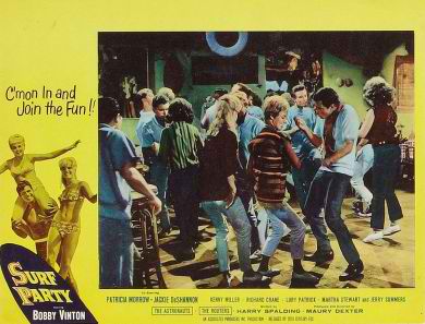 1964 Surf Party Lobby Card with Randy Viers in the dance scene.