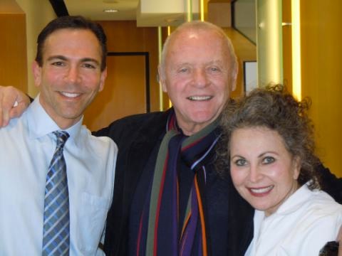 Dr. Bill Dorfman and Sir Anthony Hopkins at his Century City, CA dental practice