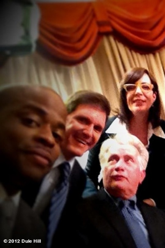 WILLIAM DUFFY w/Allison Janney, Dule Hill and Martin Sheen in Funny or Die's West Wing spoof for Every Body Walk campaign.