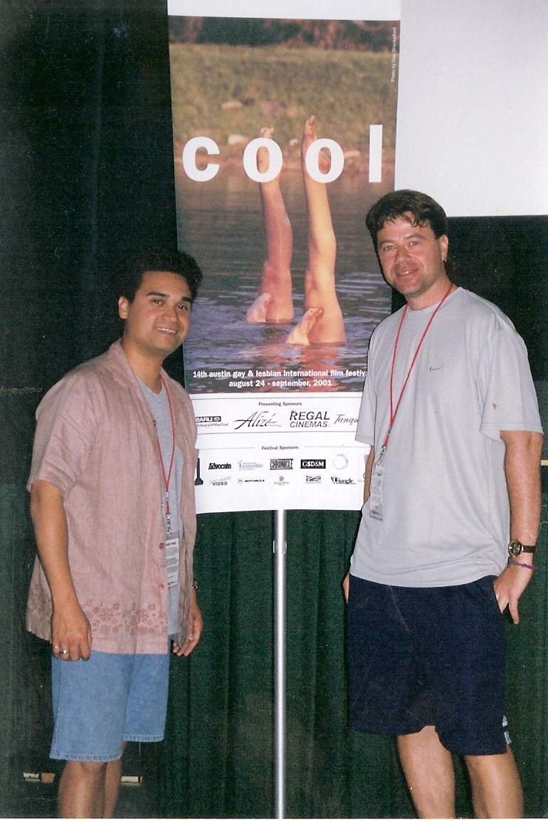 Kevin with writer/director Phil Gorn at the Austin Film Festival 2001