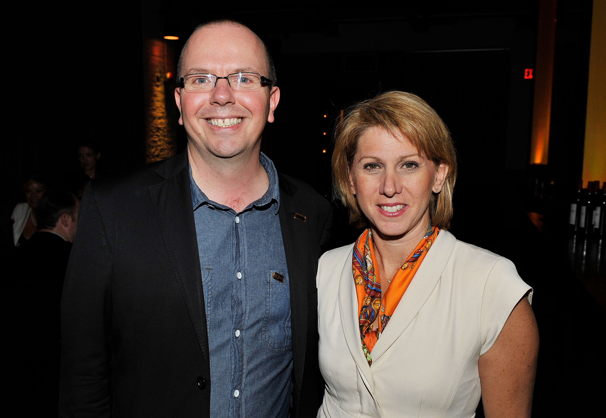 IMDb president and CEO Col Needham and journalist Sharon Waxman