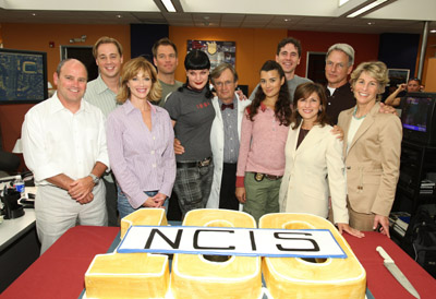 Mark Harmon, David Stapf, Cote de Pablo and Nancy Tellem at event of NCIS: Naval Criminal Investigative Service (2003)