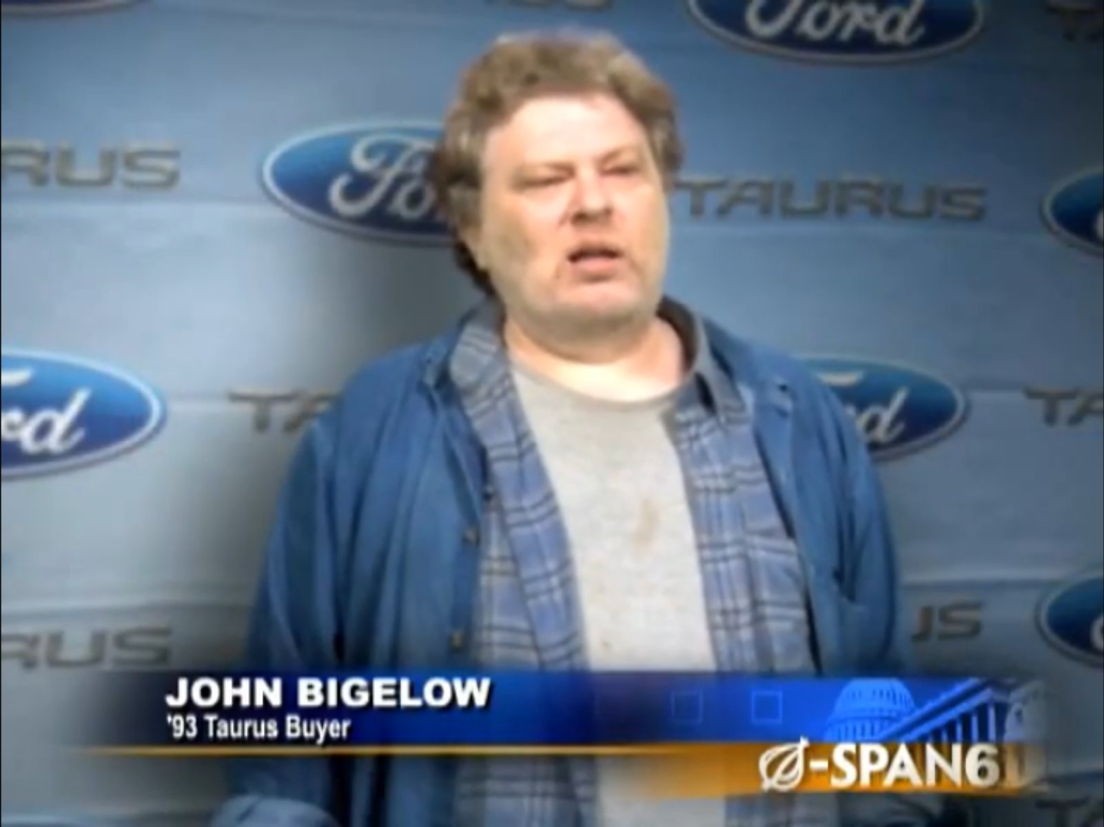 Joe Hansard as John Bigelow in The Onion webisode entitled Ford Unveils New Car For Cash-Strapped Buyers: The 1993 Taurus. November 5, 2009.