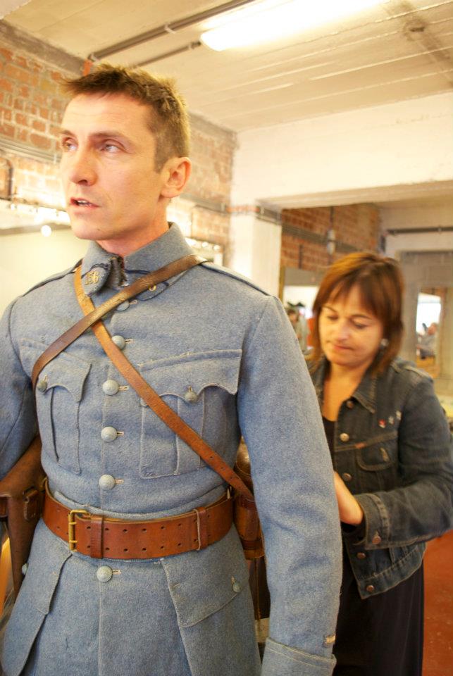 Costume fitting for 'In Flanders Fields'