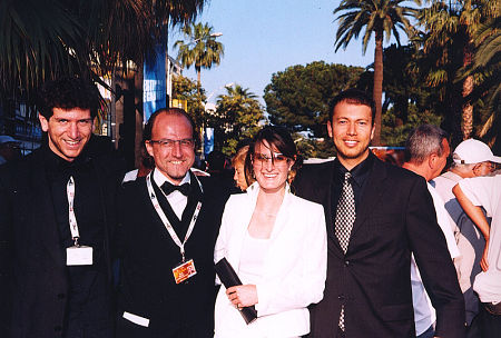 The Ladykillers -- Cannes Premiere (18 May 2004). Pictured (left to right): Sam Englebardt, Chris Bolzli, Ara Katz, Chad Troutwine