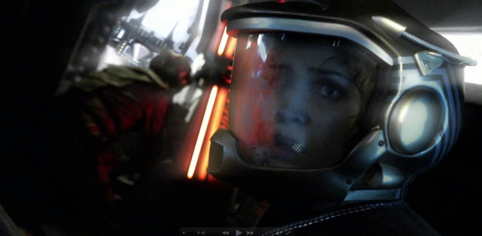 Frame from Battlestar Galactica: Blood & Chrome