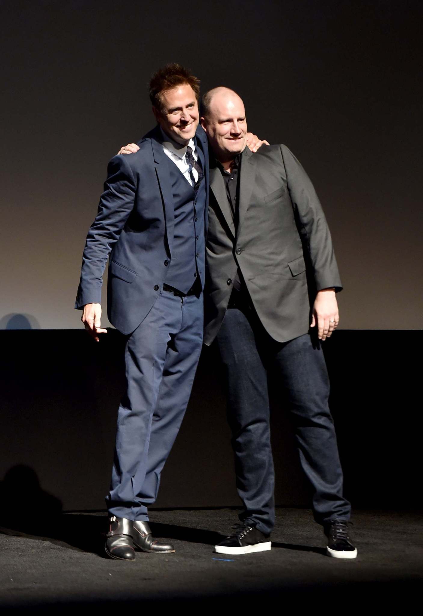 Kevin Feige and James Gunn at event of Galaktikos sergetojai (2014)