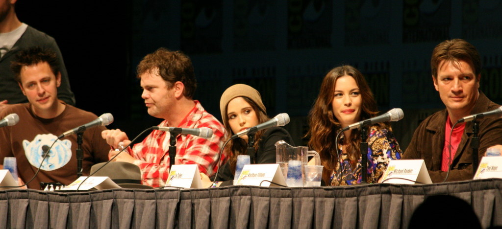 Liv Tyler, Nathan Fillion, James Gunn, Ellen Page and Rainn Wilson