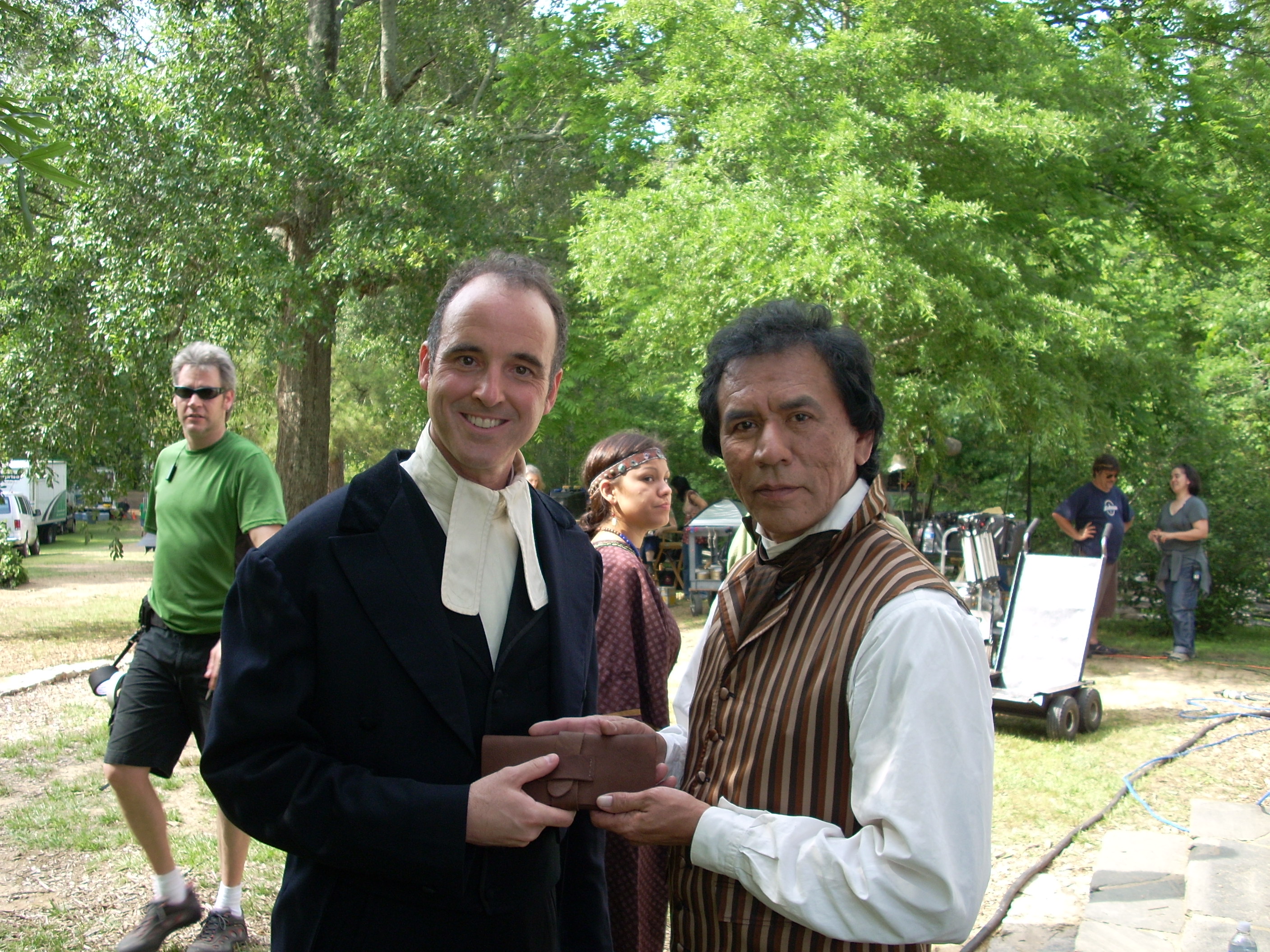 Robert Hatch with Wes Studi on PBS 