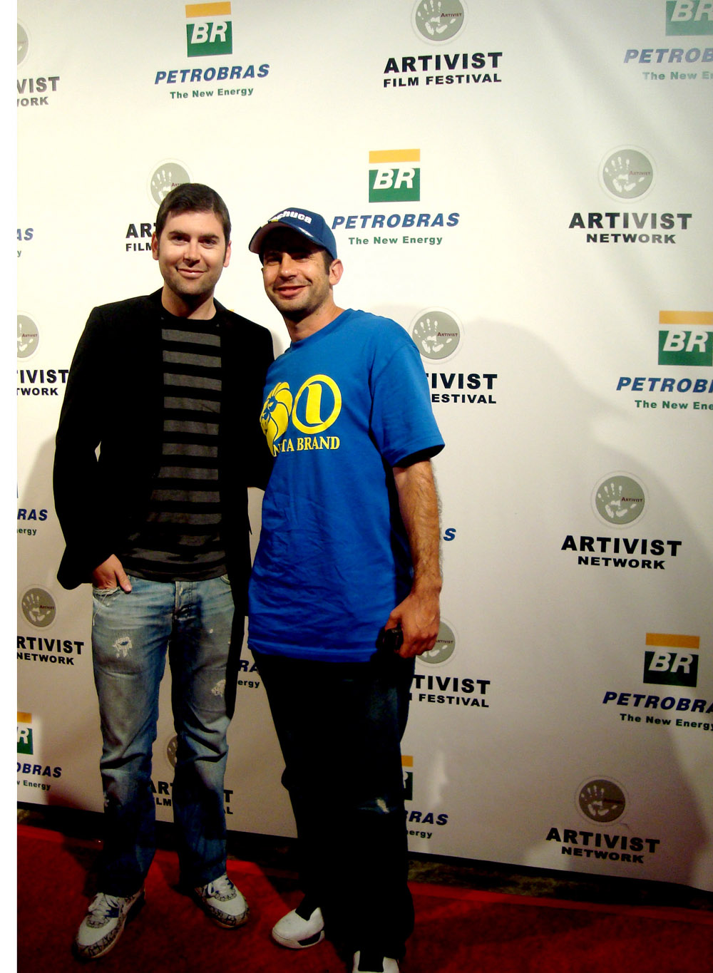 Josh Monkarsh with music supervisor Leron Kattan at the 2008 Artivist Film Festival for Monkarsh's film 