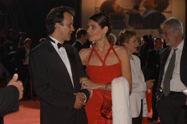Christopher Buchholz and Regina Nemni at event for Eros. Venice Film Festival