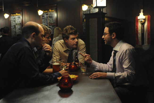 Still of Paul Scheer, Stephen Rannazzisi and Nick Kroll in The League (2009)