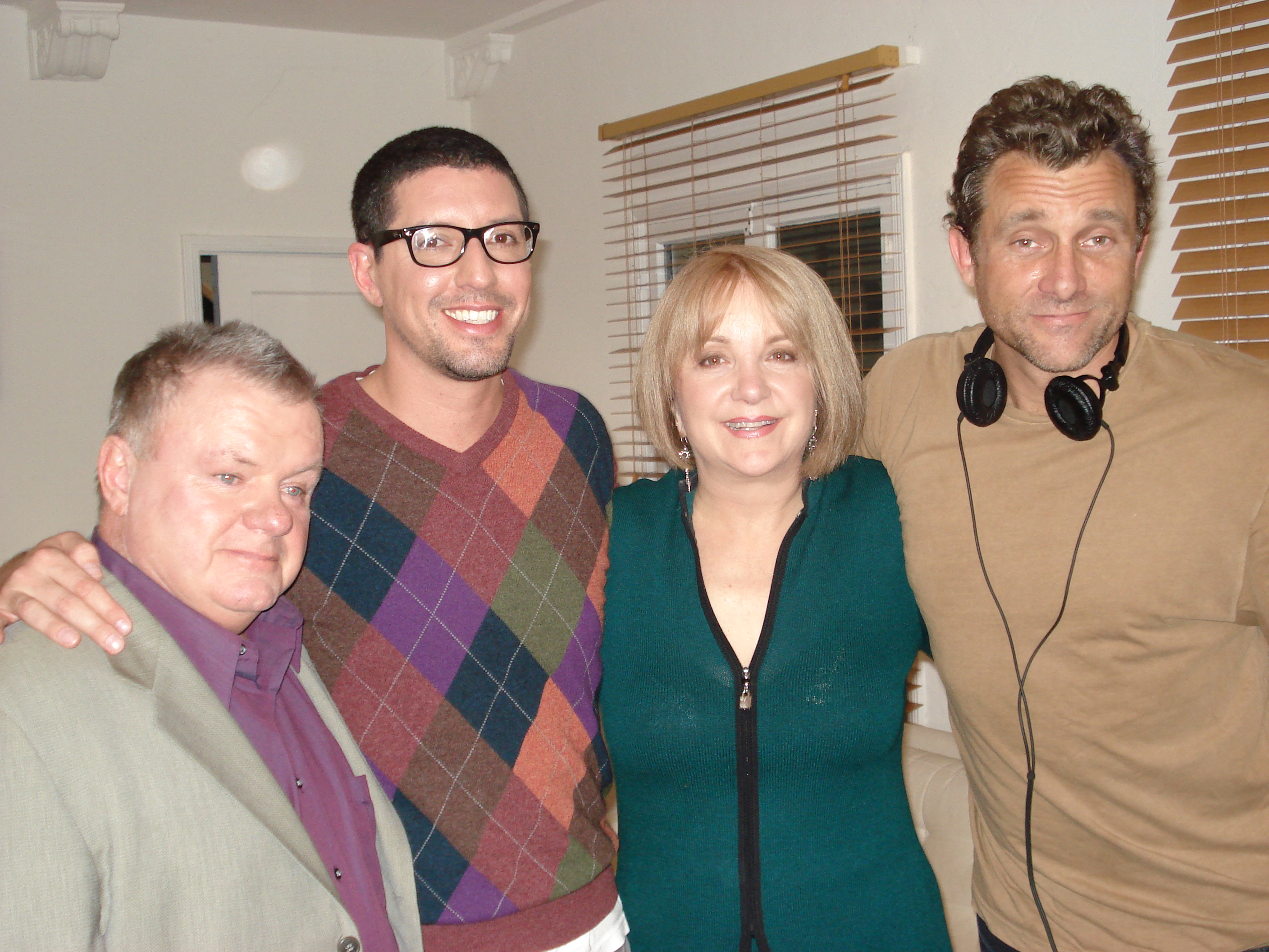 Jack McGee, Quincy Rose, Lee Garlington & Justin Carroll on the set of 
