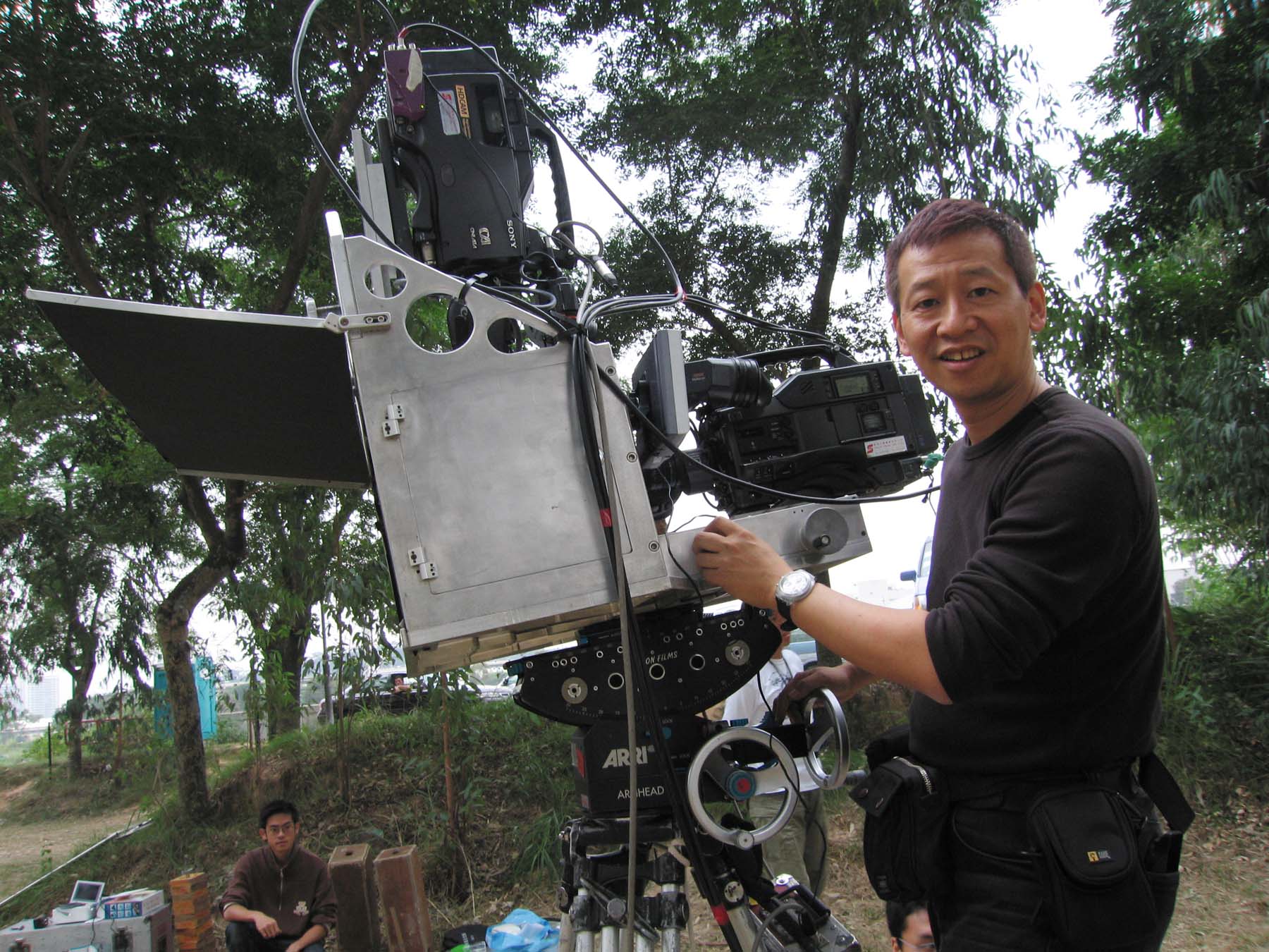 Henry Chung and one of his 3D rigs