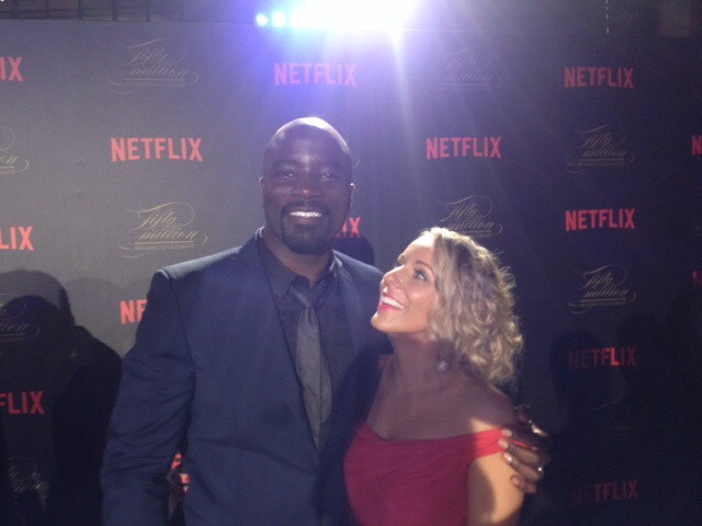 Mike Colter and wife Iva and attending the Netflix 50 million subscribers worldwide party