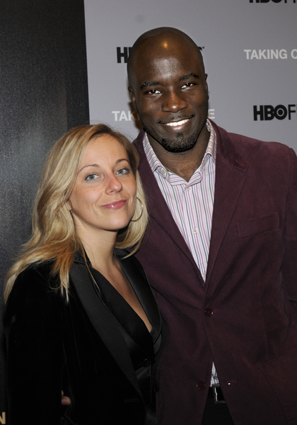 Mike Colter and Iva at Taking Chance NYC premiere.