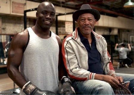 Mike Colter and Morgan Freeman