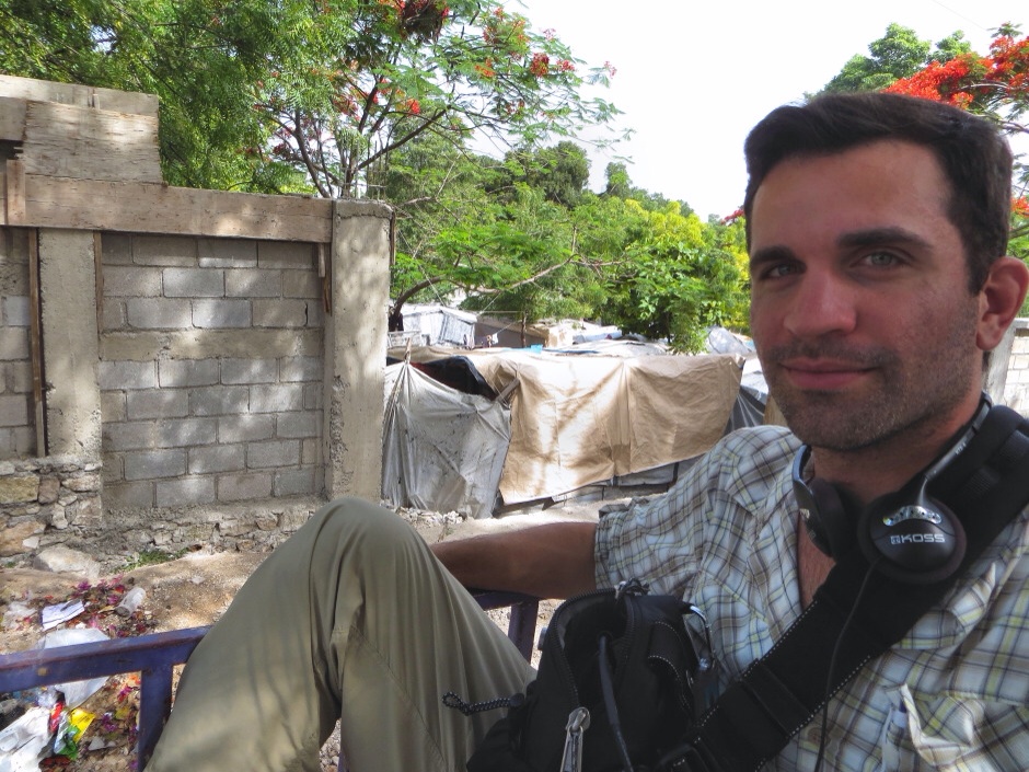 On the ground in Port-au-Prince, filming the documentary 