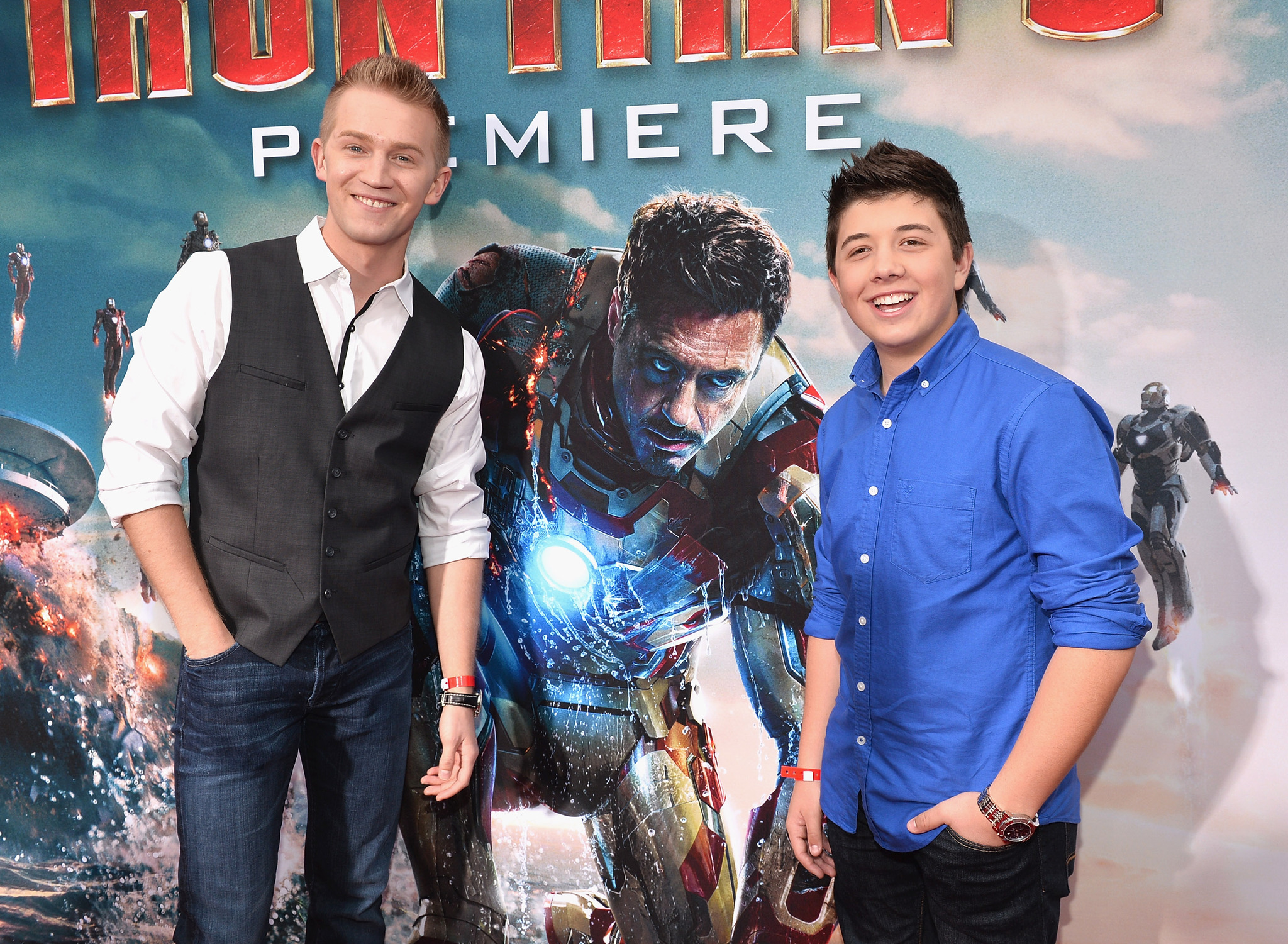 Jason Dolley and Bradley Steven Perry at event of Gelezinis zmogus 3 (2013)