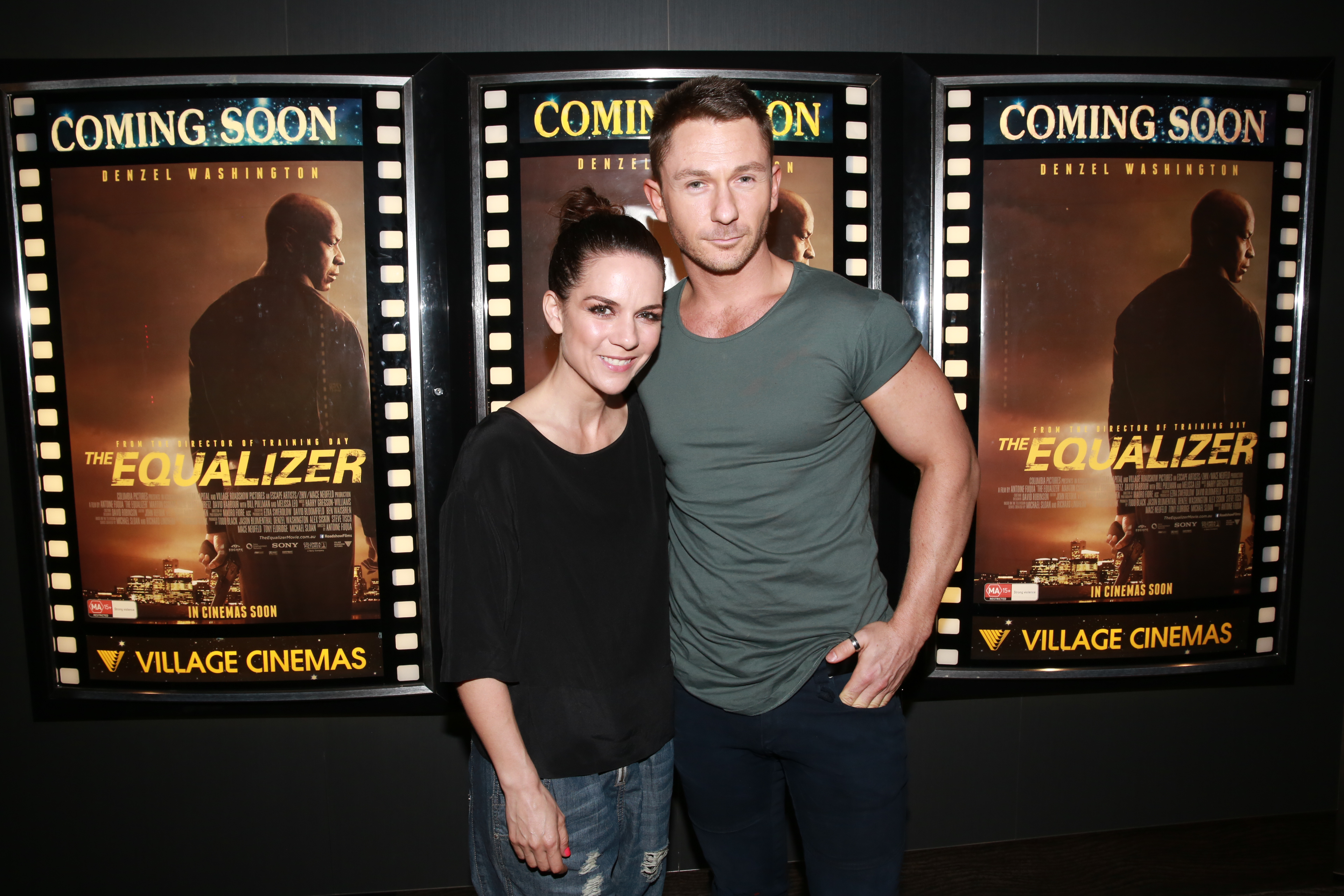 Actors Dan Hamill and Michala Banas at the Melbourne Premiere of THE EQUALIZER.