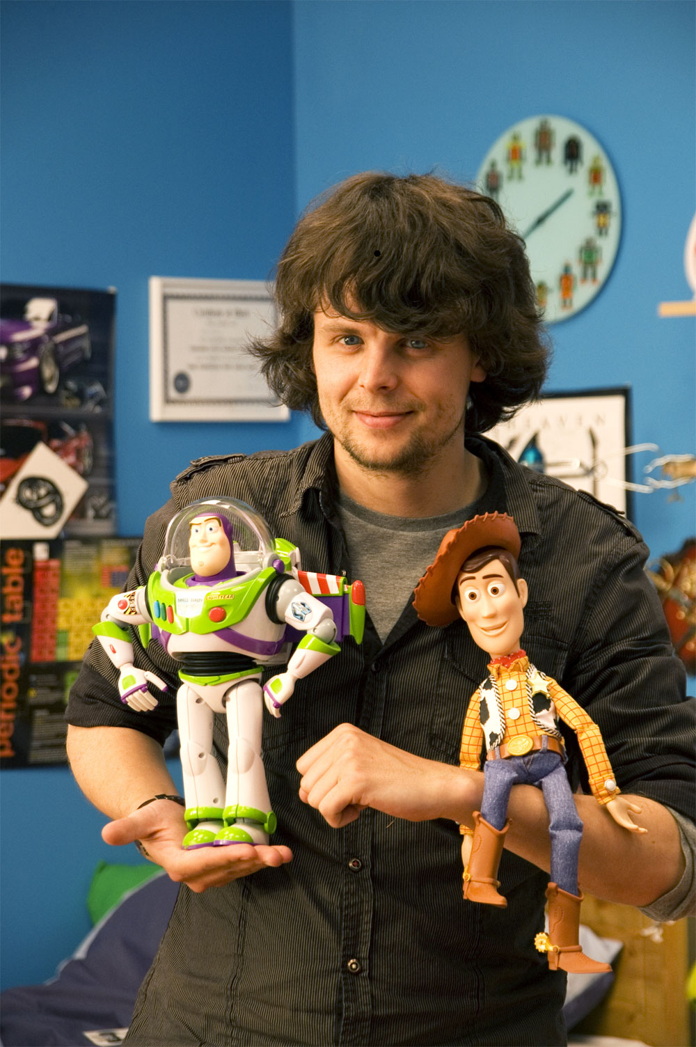 On set of the Sony PSP commercial for Toy Story 3