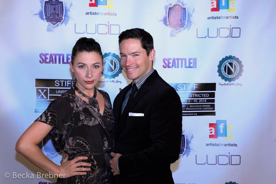 Angela DiMarco and David S. Hogan. Seattle True Independent Film Festival opening night 2014.