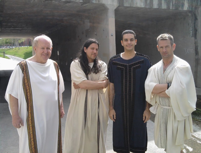 Still of Hugh Mun, William Christopher Ford, Jeffrey Patrick Olson and Tom Gillis in Slaves of Glory