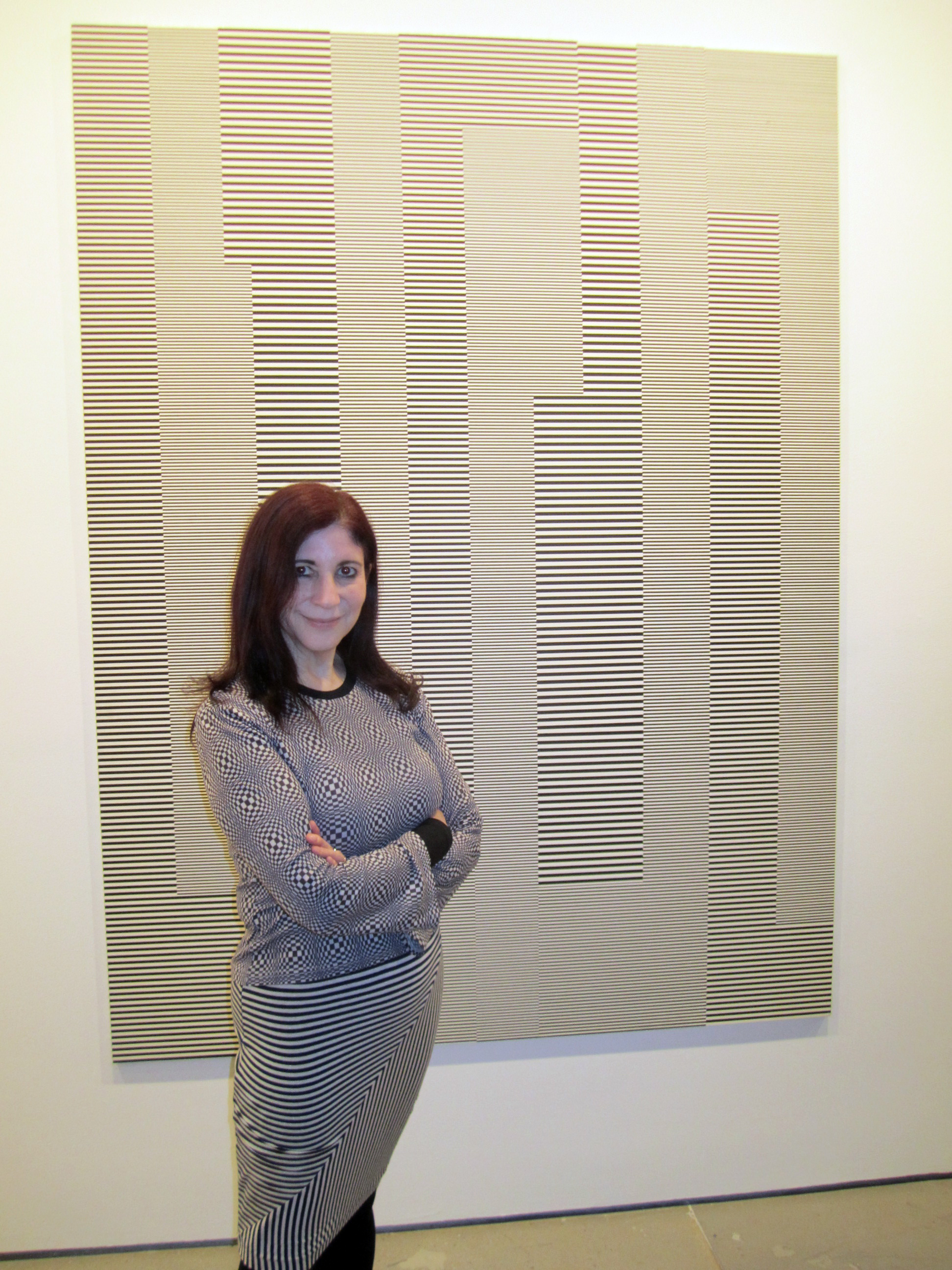 Elisa at the Mike Scott opening at Gering-Lopez Gallery on 5th Ave. in NYC.
