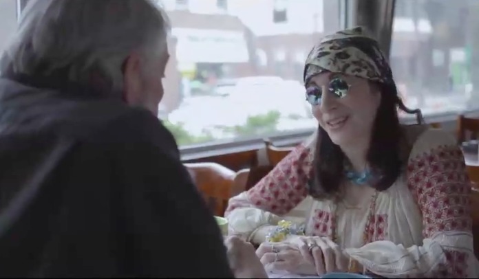 Still of Elisa London as the Hippie/Mystic 2nd Blind Date in the short film, 