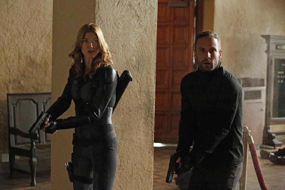 Still of Adrianne Palicki and Nick Blood in Agents of S.H.I.E.L.D. (2013)