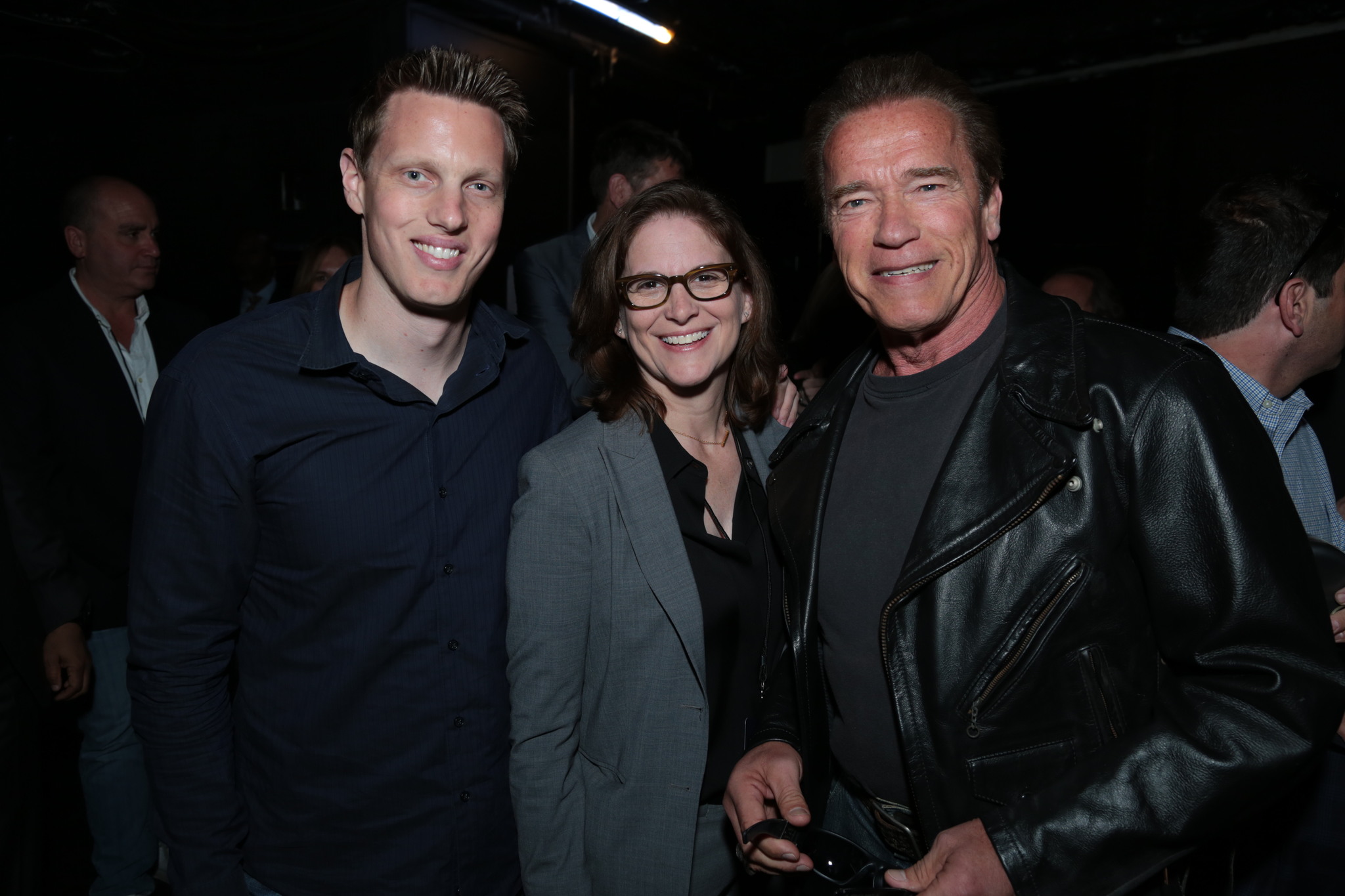 Arnold Schwarzenegger, Dana Goldberg and David Ellison