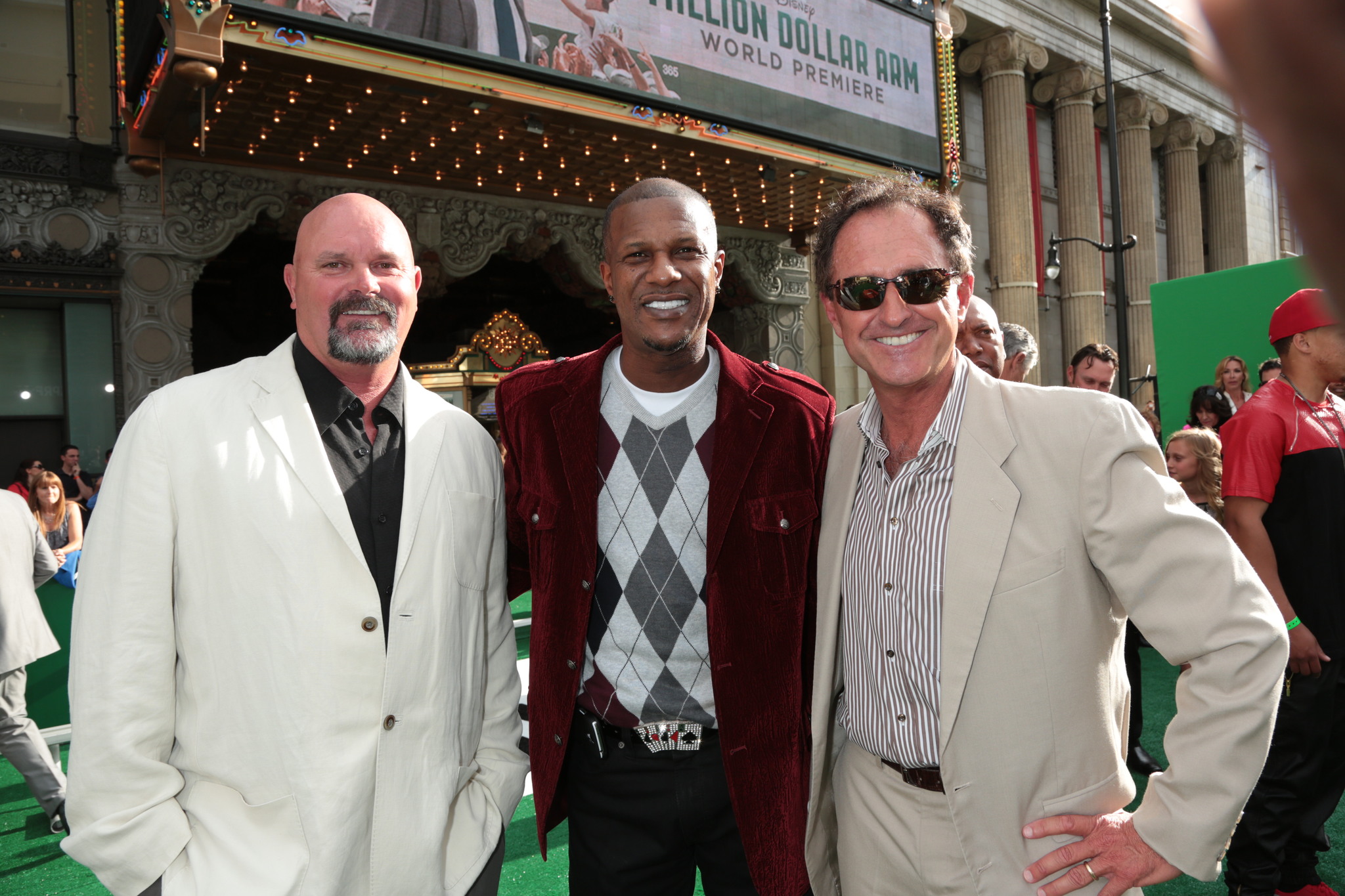 David Wells, Fred Lynn and Eric Davis at event of Million Dollar Arm (2014)