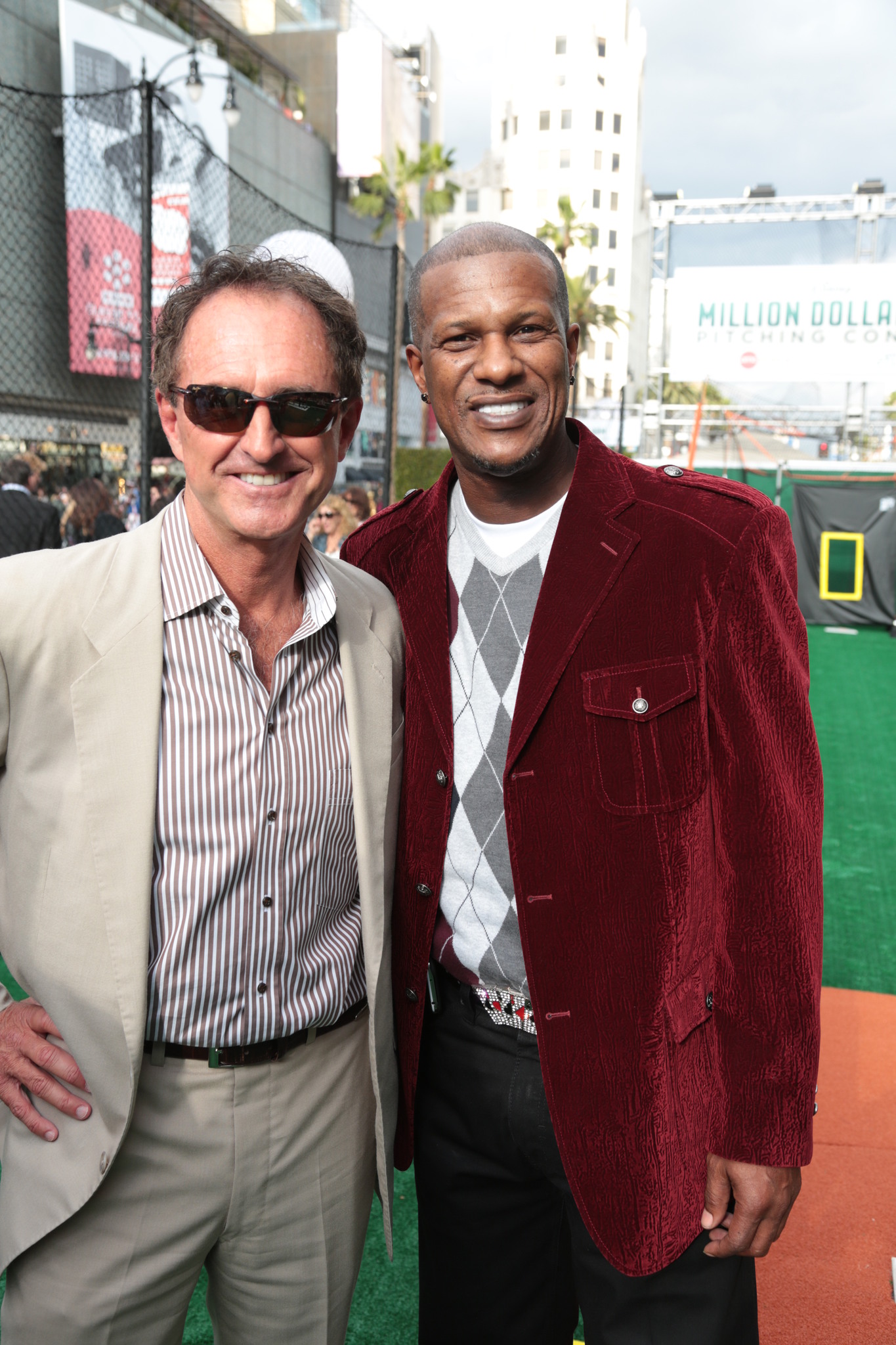 Fred Lynn and Eric Davis at event of Million Dollar Arm (2014)