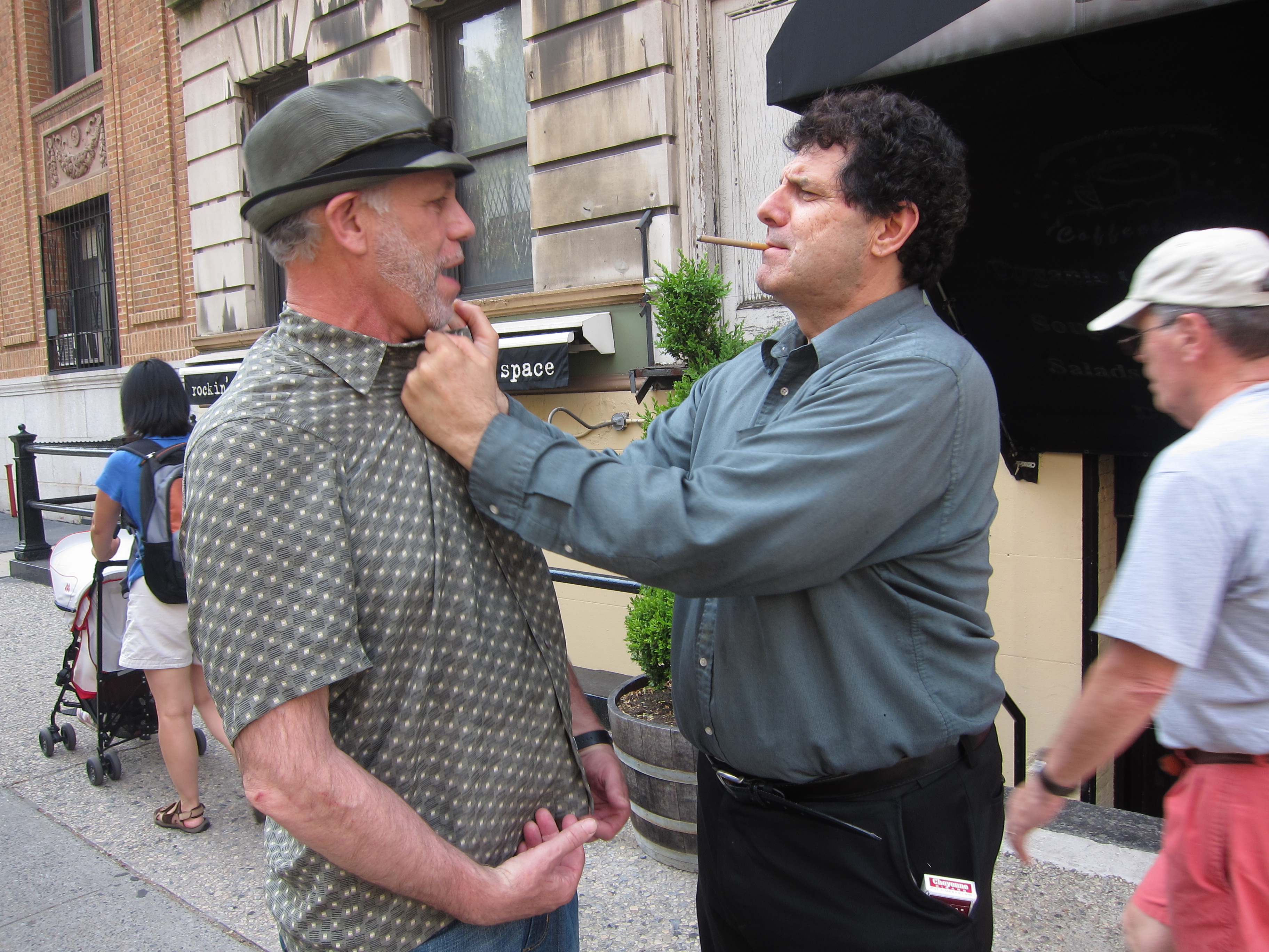 Al Burgo (Searching for Bobby D, Trust Me, The Last Gamble) and Rich Rossi on the set of Night Bird
