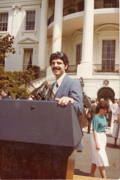 Rich Rossi at the White House in 1983. Late, legendary musician Michael Jackson was visiting and Ronald Reagan was President