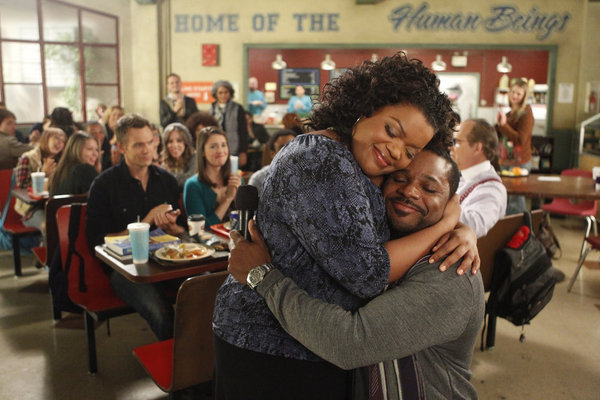 Still of Malcolm-Jamal Warner and Yvette Nicole Brown in Community (2009)