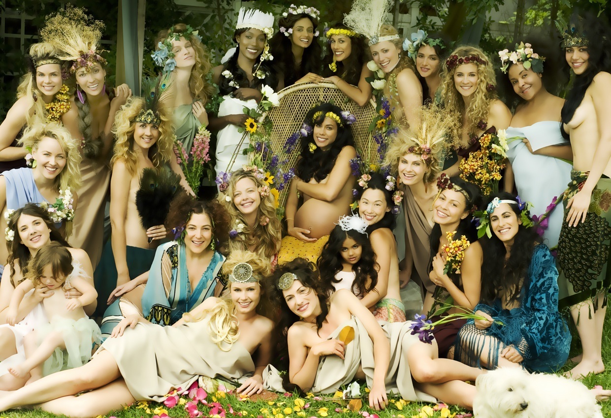 Brianna Brown with her women's non-profit posing for 2010 calendar to support TreePeople. www.thenewhollywood.org