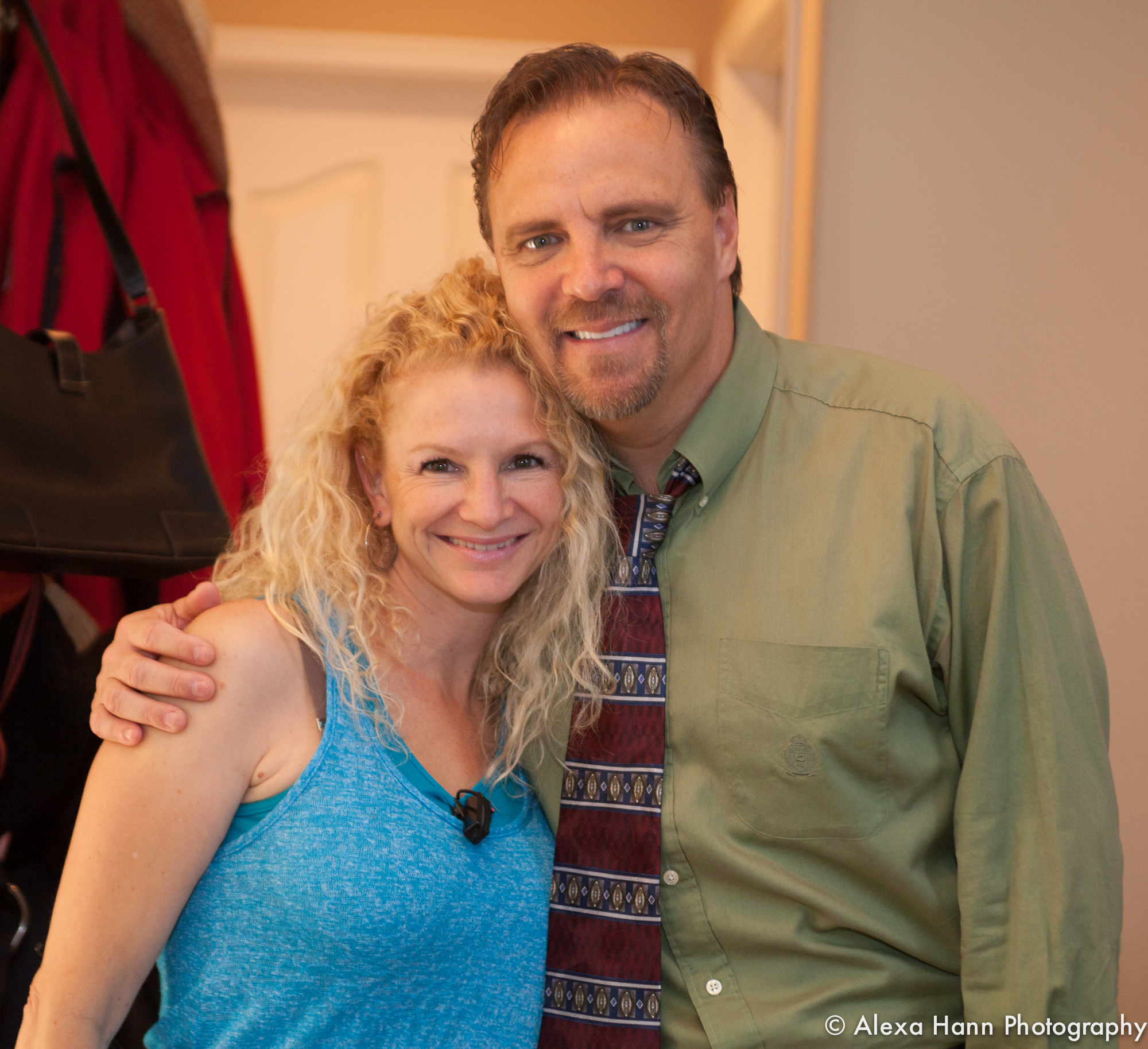 Michael Gier on set with his producing partner and wife, Terri Gier.