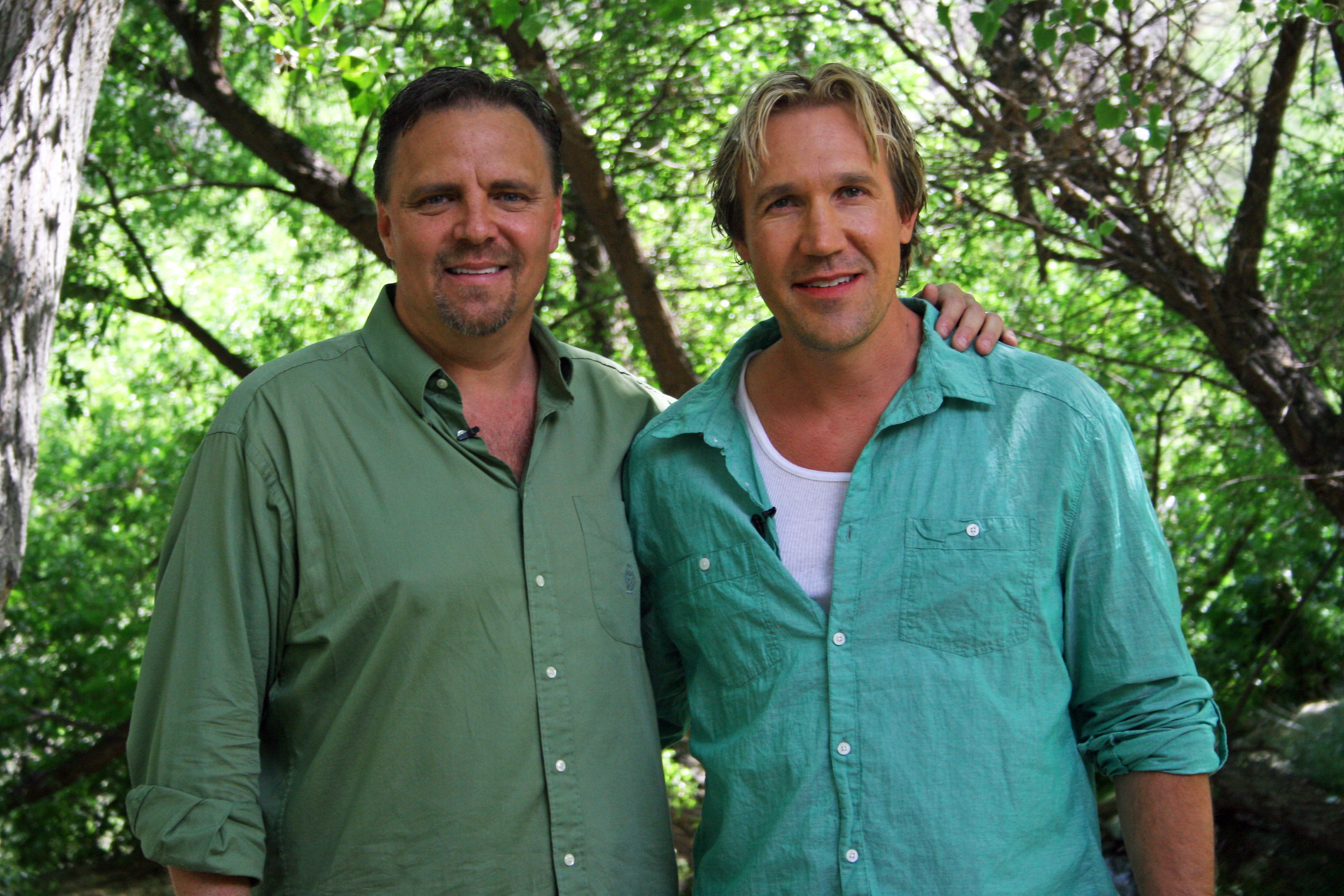 Michael Gier with actor David A.R. White.